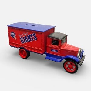 Vintage 1993 NY Giants NFL Team Metal Coin Bank